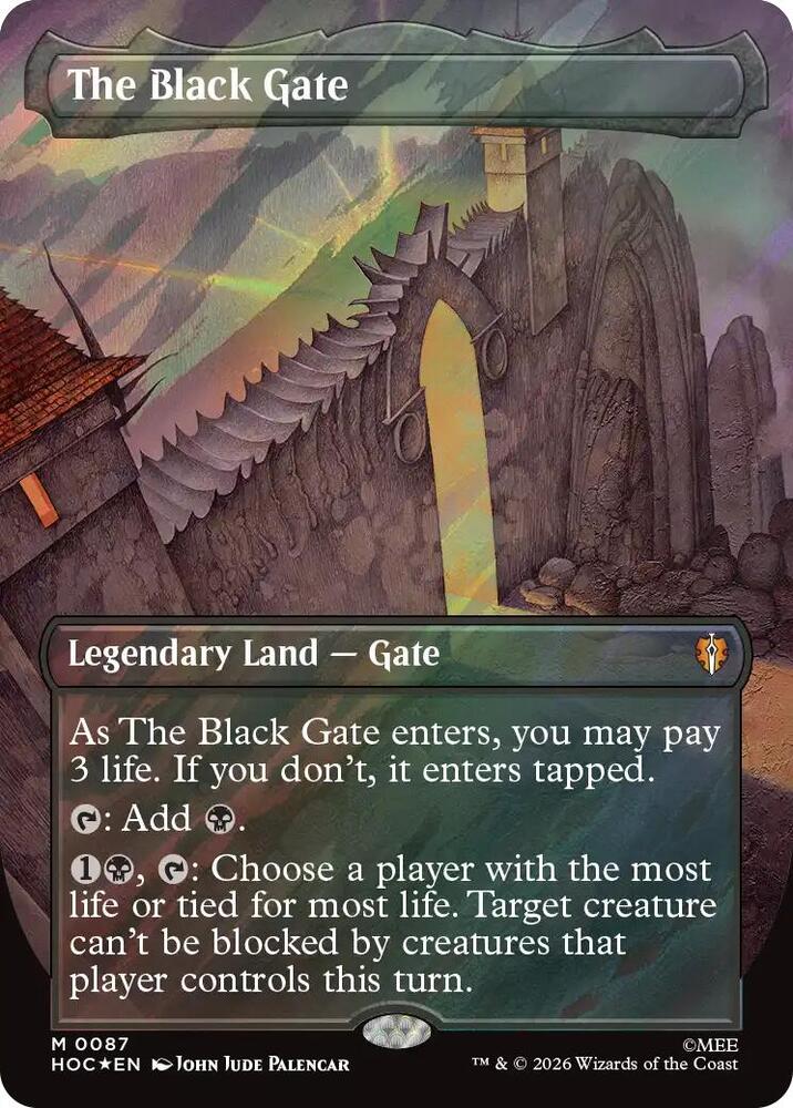 The Black Gate (Borderless) (Surge Foil) 87 card from The Hobbit: Eternal-Legal