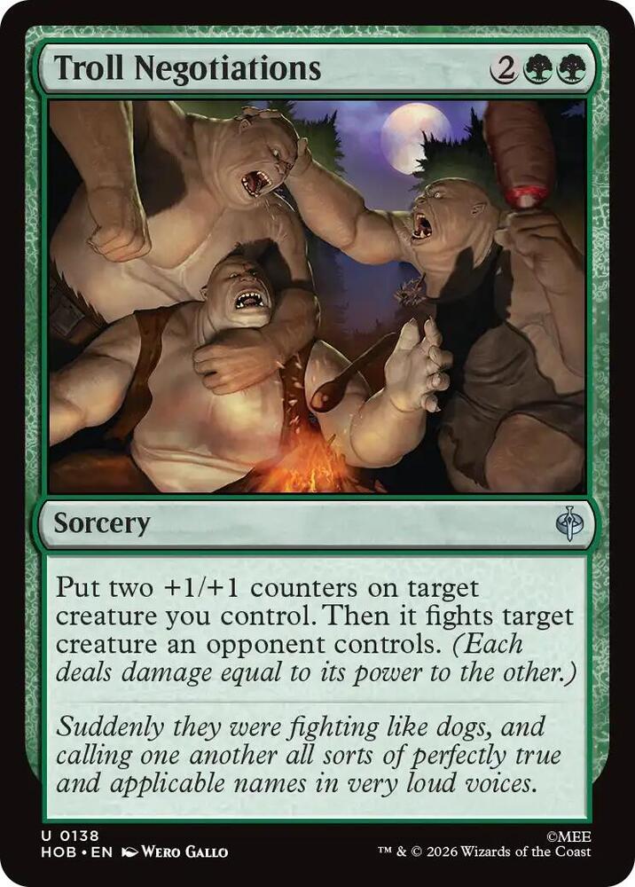 Troll Negotiations 138 card from The Hobbit
