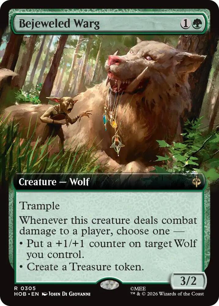 Bejeweled Warg (Extended Art) 305 card from The Hobbit