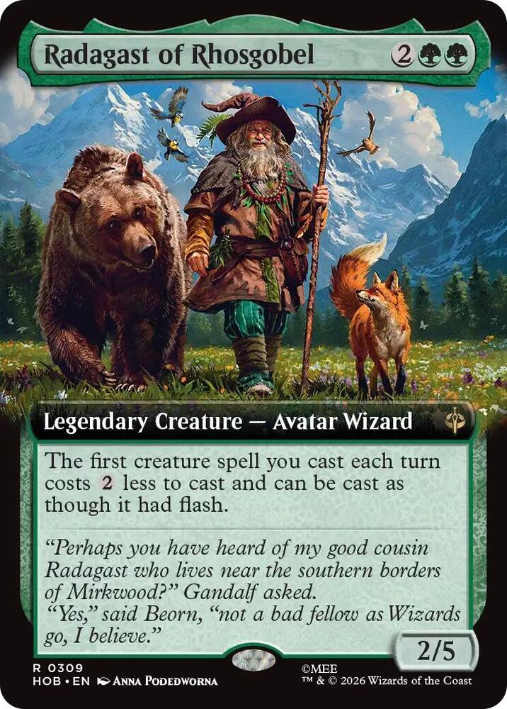 Radagast of Rhosgobel (Extended Art) 309 card from The Hobbit