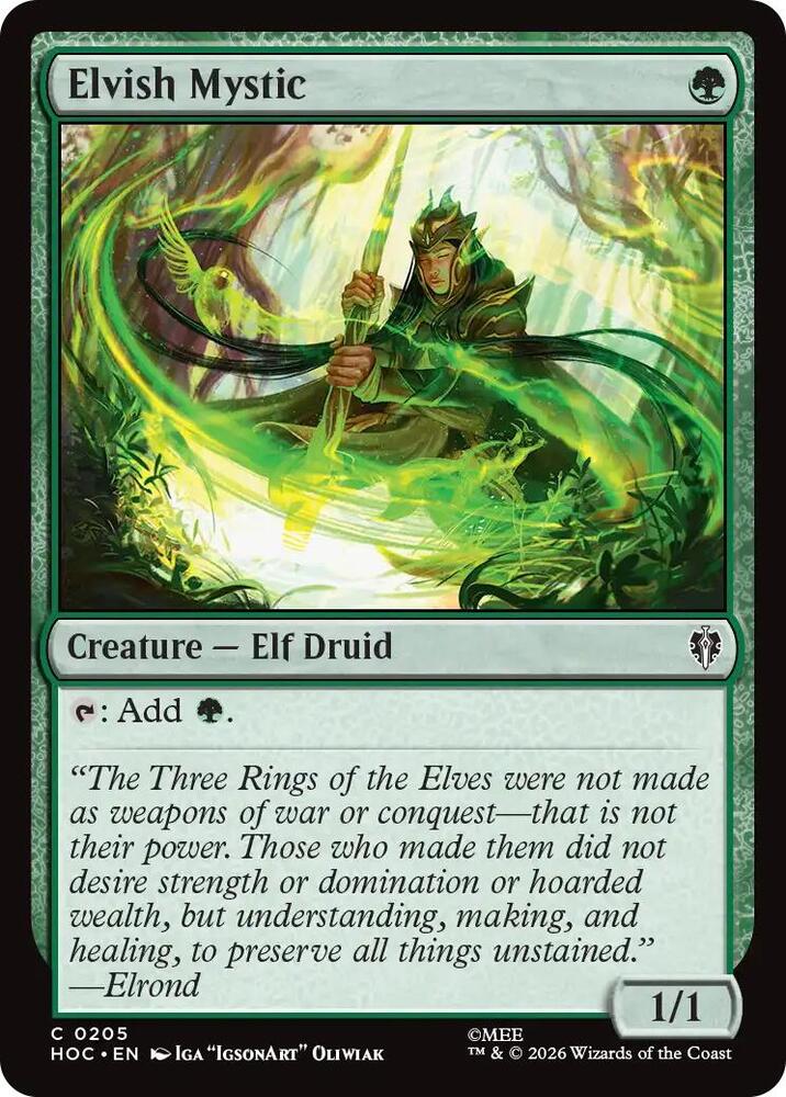 Elvish Mystic 205 card from The Hobbit: Eternal-Legal