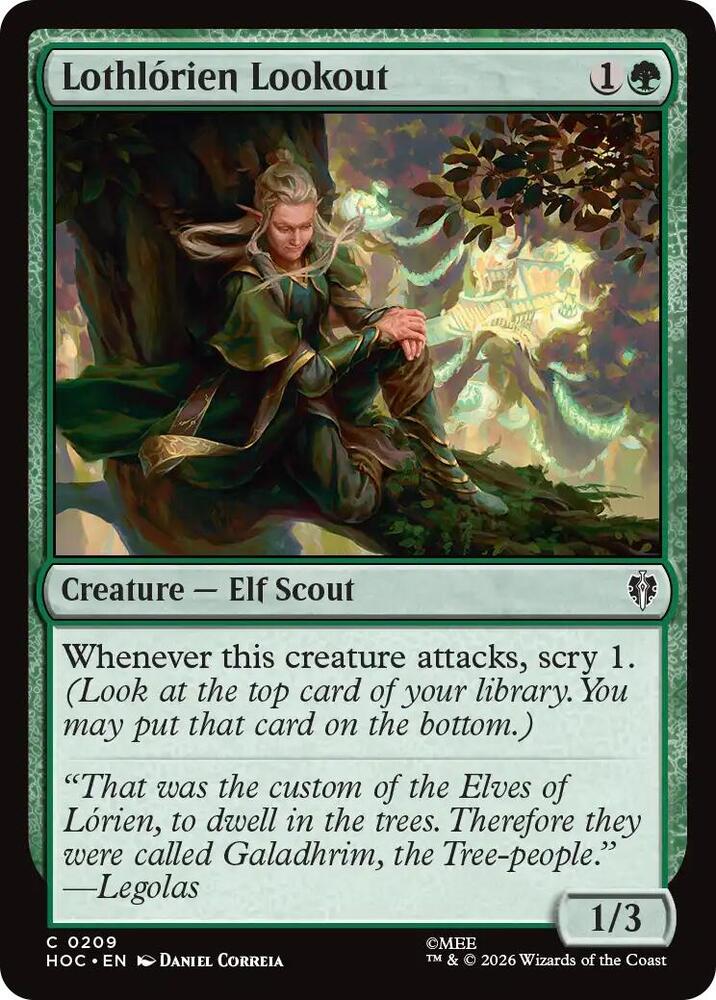 Lothlorien Lookout 209 card from The Hobbit: Eternal-Legal