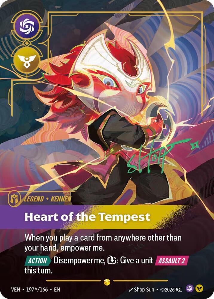 Kennen - Heart of the Tempest (Signature) 197*/166 card from Vendetta