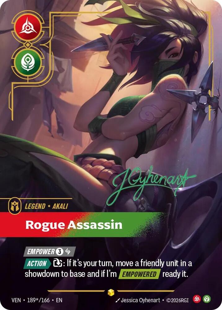 Akali - Rogue Assassin (Signature) 189*/166 card from Vendetta