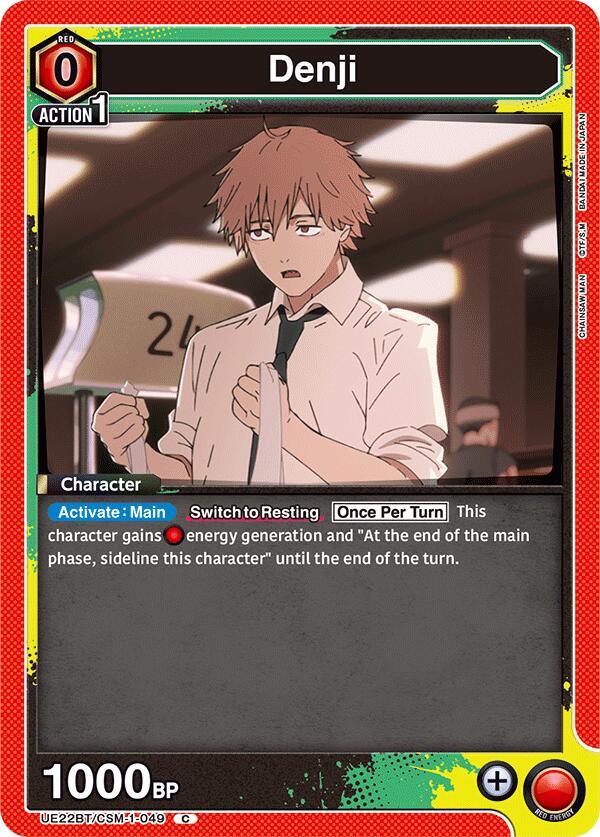Denji (Box Topper Foil) UE22BT/CSM-1-049 card from UE22BT: CHAINSAW MAN