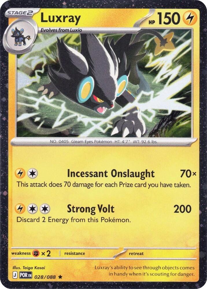 Luxray (Cosmos Holo) 028/088 card from Blister Exclusives