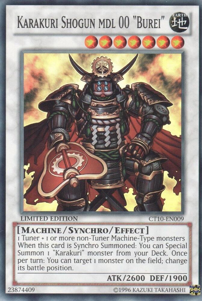 Karakuri Shogun mdl 00 "Burei" CT10-EN009 card from 2013 Collectors Tins