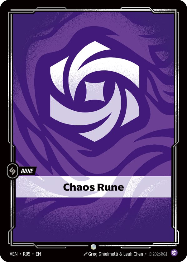 Chaos Rune (Vendetta) R05b card from Riftbound Organized Play Promotional Cards