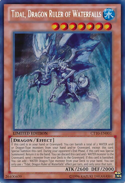 Tidal, Dragon Ruler of Waterfalls CT10-EN001 card from 2013 Collectors Tins