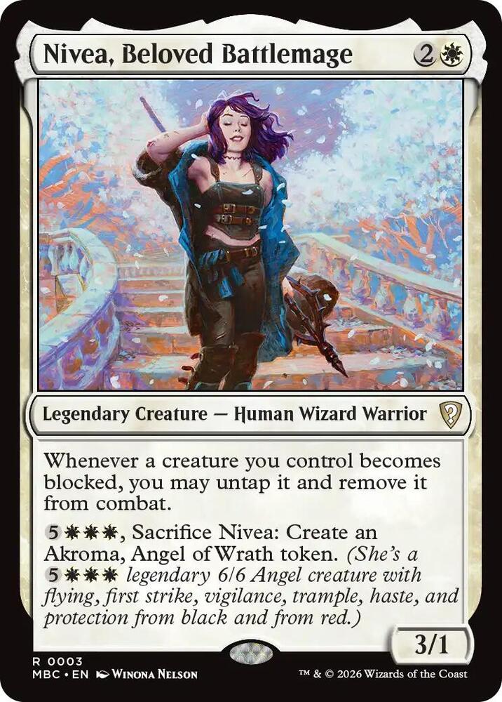 Nivea, Beloved Battlemage 3 card from Mystery Booster Commander Edition