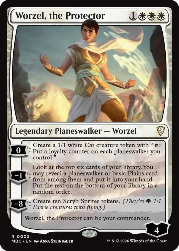 Worzel, the Protector 5 card from Mystery Booster Commander Edition