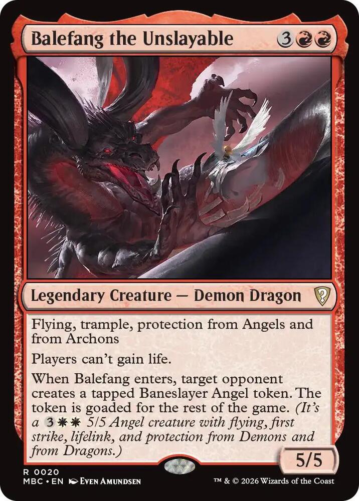 Balefang the Unslayable 20 card from Mystery Booster Commander Edition