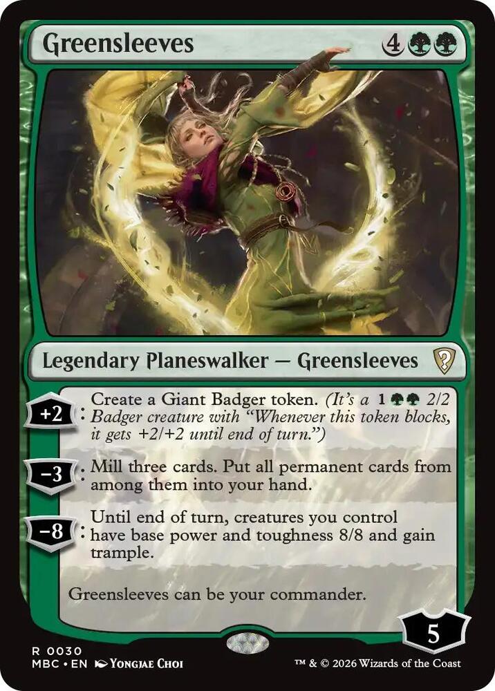 Greensleeves 30 card from Mystery Booster Commander Edition