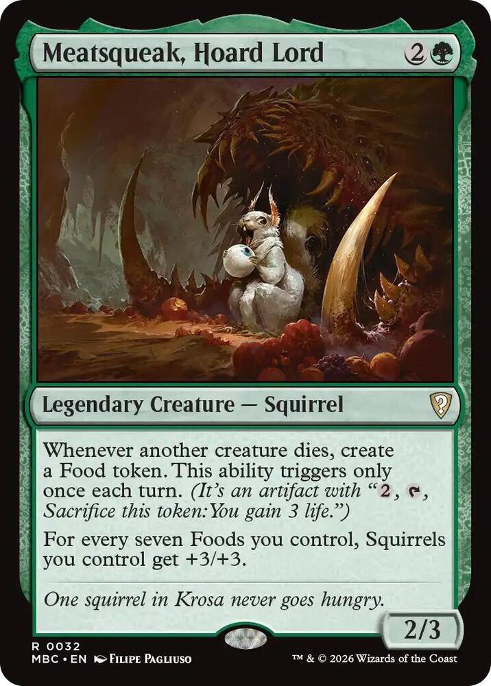 Meatsqueak, Hoard Lord 32 card from Mystery Booster Commander Edition