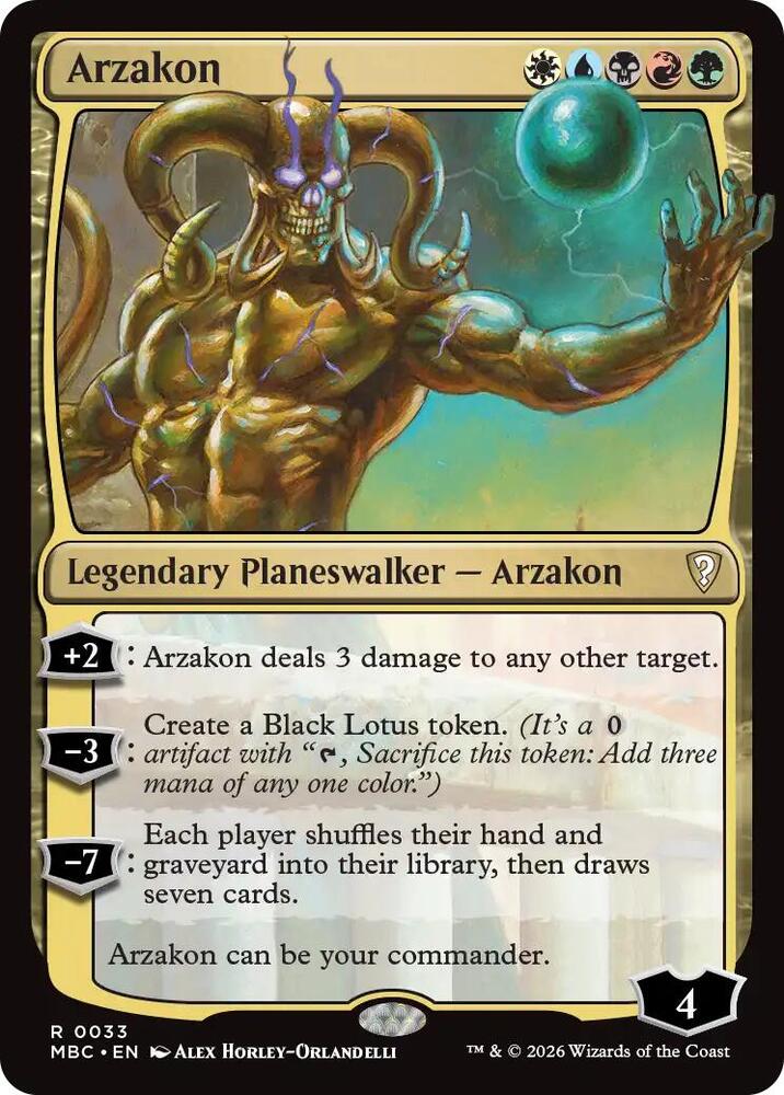 Arzakon 33 card from Mystery Booster Commander Edition