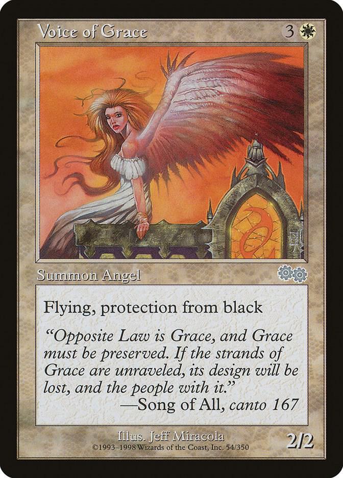 Voice of Grace 54 card from Urza's Saga