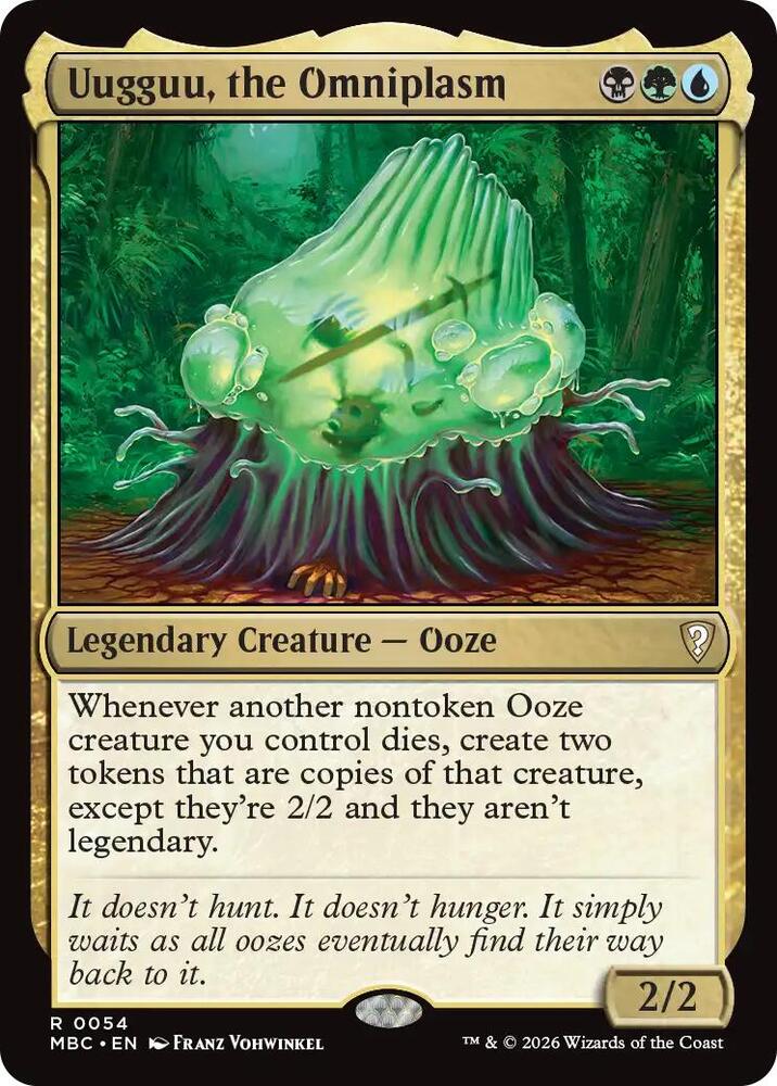Uugguu, the Omniplasm 54 card from Mystery Booster Commander Edition