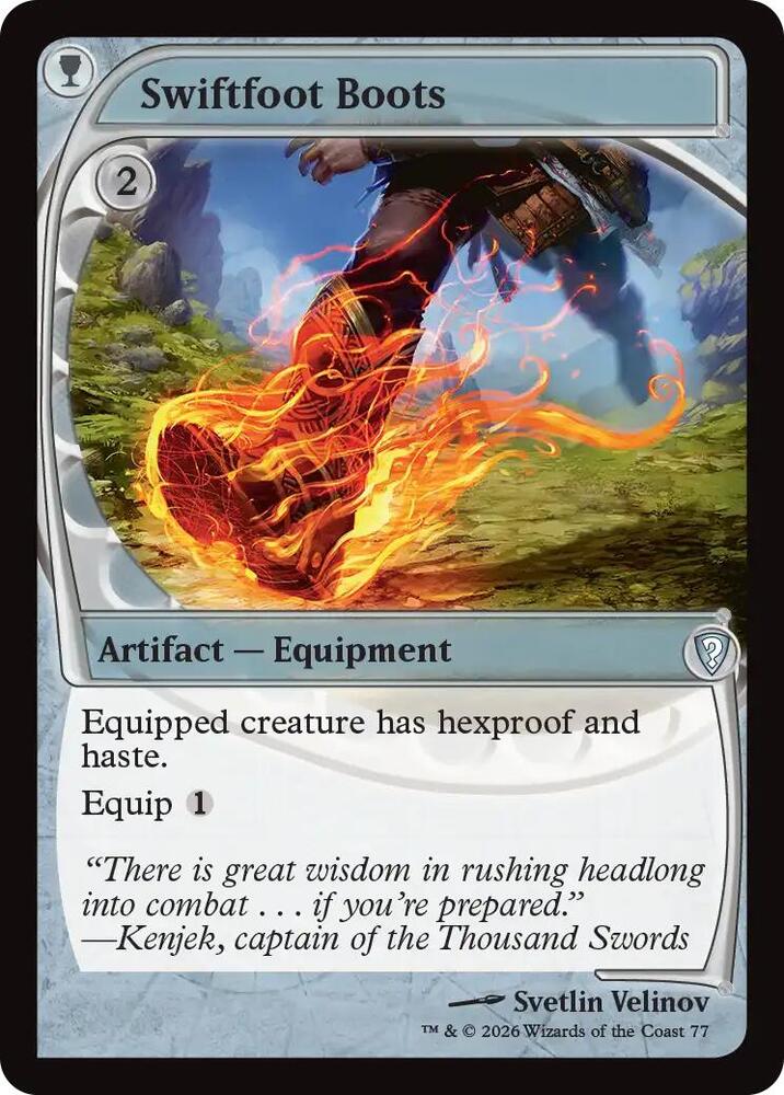 Swiftfoot Boots (Future Sight) 77 card from Mystery Booster Commander Edition