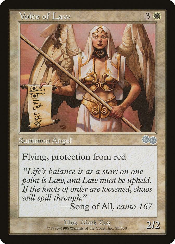 Voice of Law 55 card from Urza's Saga