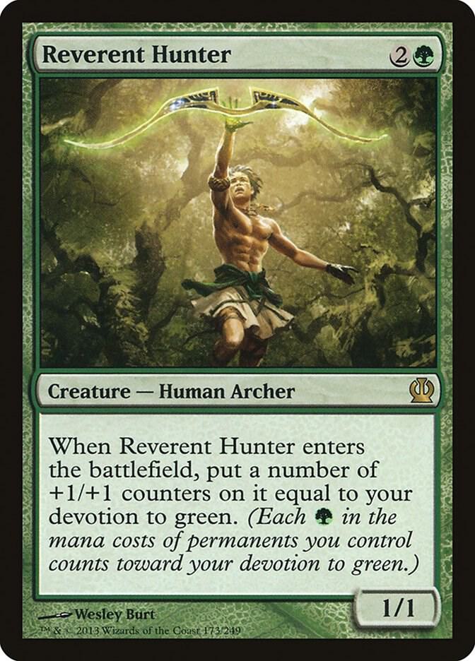 Reverent Hunter 173 card from Theros