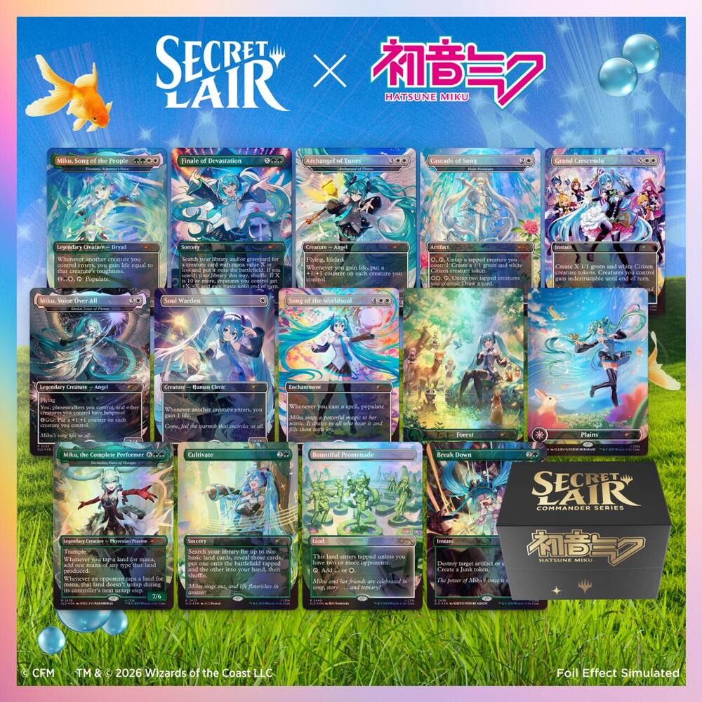 Secret Lair Commander Deck: Hatsune Miku card from Secret Lair Drop Series