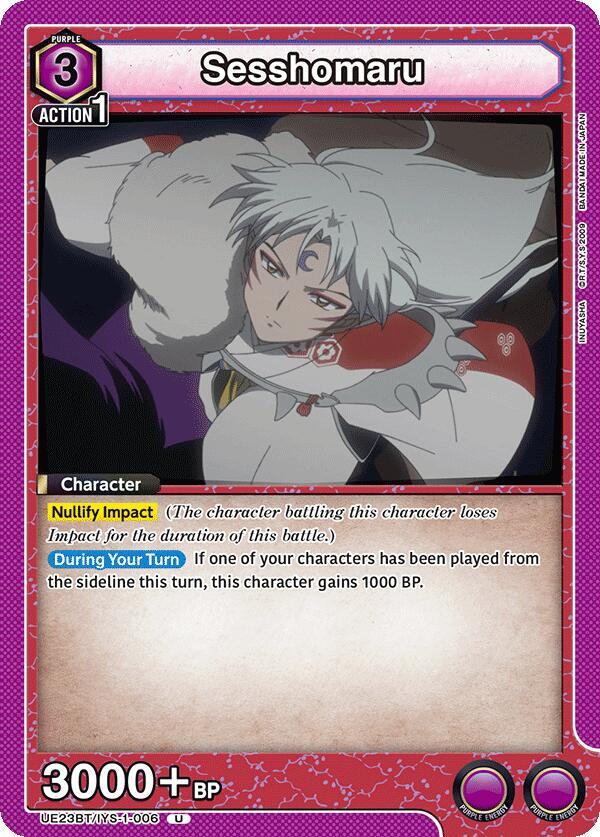 Sesshomaru UE23BT/IYS-1-006 card from UE23BT: Inuyasha