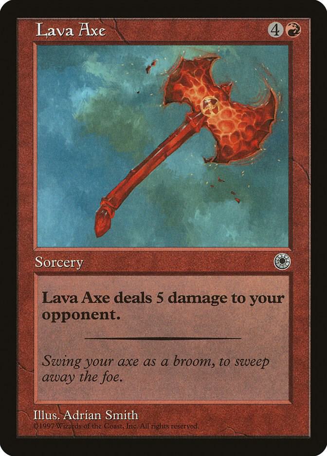 Lava Axe card from Portal