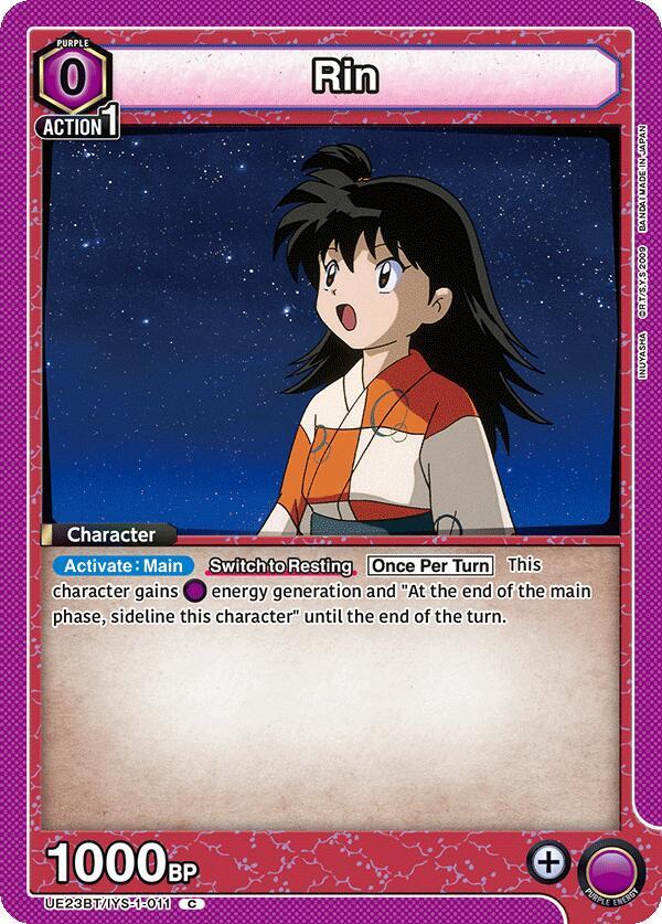 Rin UE23BT/IYS-1-011 card from UE23BT: Inuyasha