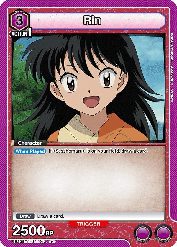 Rin UE23BT/IYS-1-012 card from UE23BT: Inuyasha