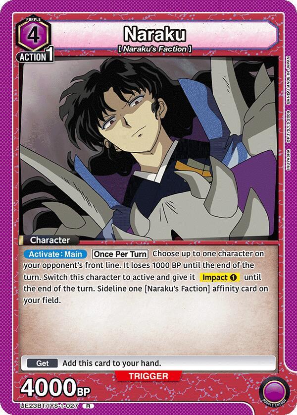 Naraku UE23BT/IYS-1-027 card from UE23BT: Inuyasha