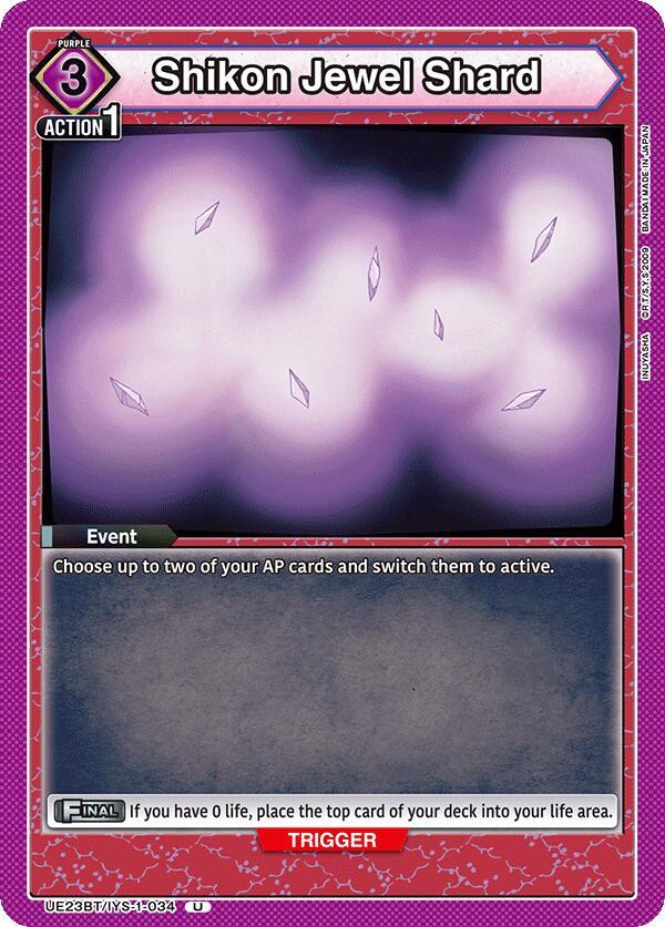 Shikon Jewel Shard UE23BT/IYS-1-034 card from UE23BT: Inuyasha