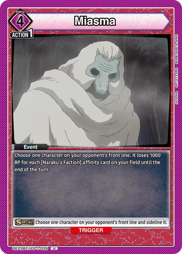 Miasma UE23BT/IYS-1-035 card from UE23BT: Inuyasha