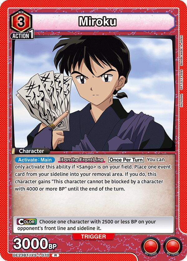 Miroku UE23BT/IYS-1-070 card from UE23BT: Inuyasha
