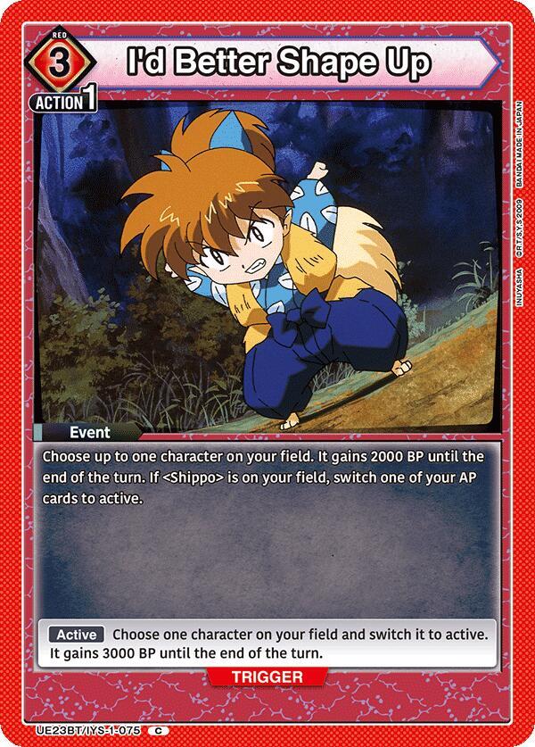 I'd Better Shape Up UE23BT/IYS-1-075 card from UE23BT: Inuyasha