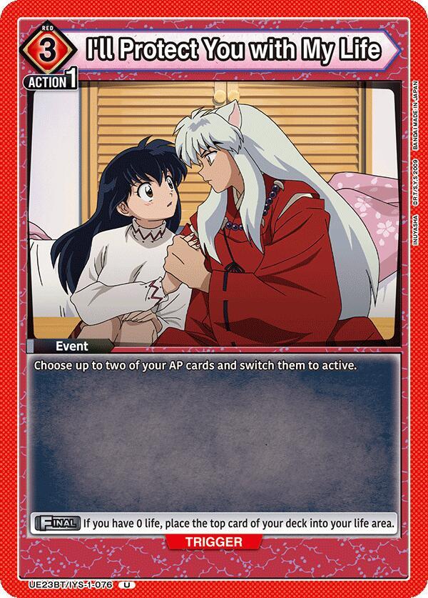 I'll Protect You with My Life UE23BT/IYS-1-076 card from UE23BT: Inuyasha