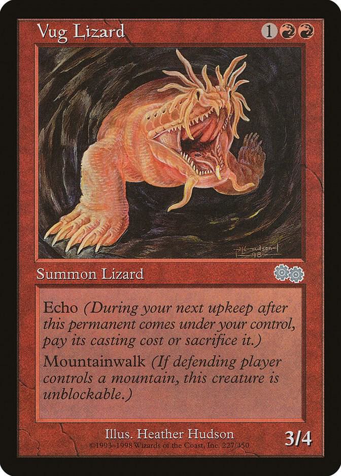 Vug Lizard 227 card from Urza's Saga