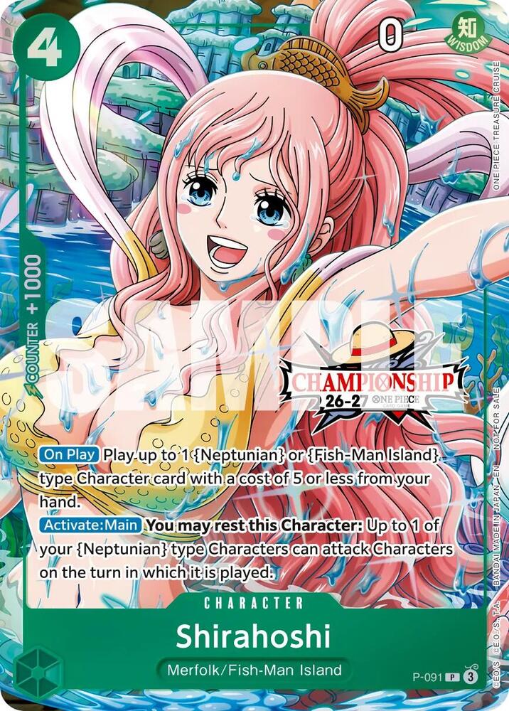 Shirahoshi (CS 26-27 Event Pack) P-091 card from One Piece Promotion Cards