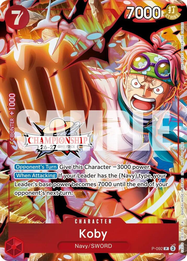 Koby (CS 26-27 Event Pack) P-092 card from One Piece Promotion Cards