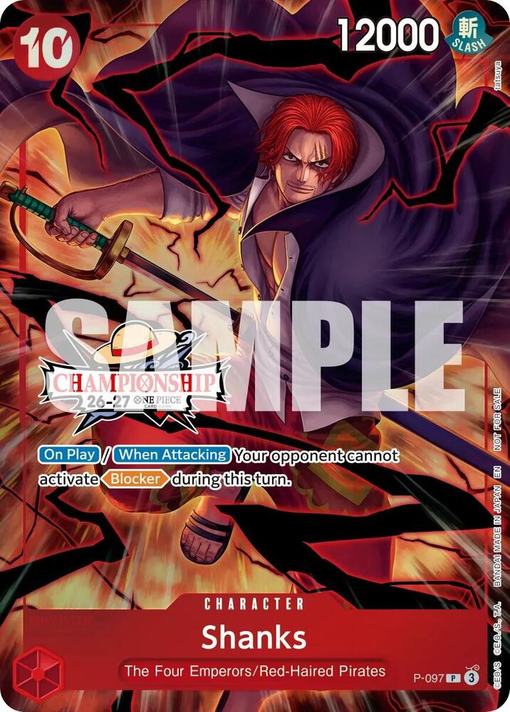 Shanks (CS 26-27 Event Pack) P-097 card from One Piece Promotion Cards