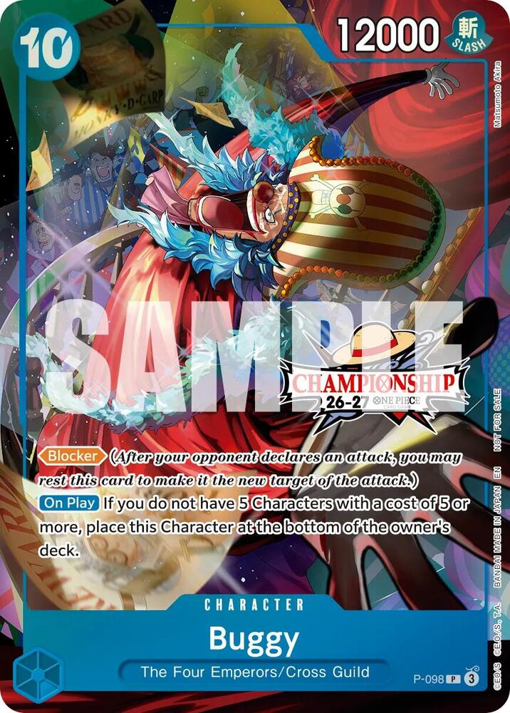 Buggy (CS 26-27 Event Pack) P-098 card from One Piece Promotion Cards