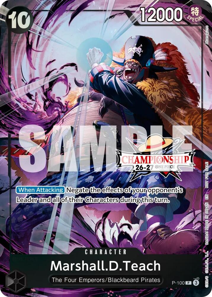 Marshall.D.Teach (CS 26-27 Event Pack) P-100 card from One Piece Promotion Cards