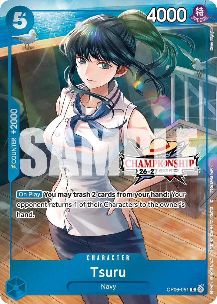 Tsuru (CS 26-27 Celebration Pack) OP06-051 card from One Piece Promotion Cards
