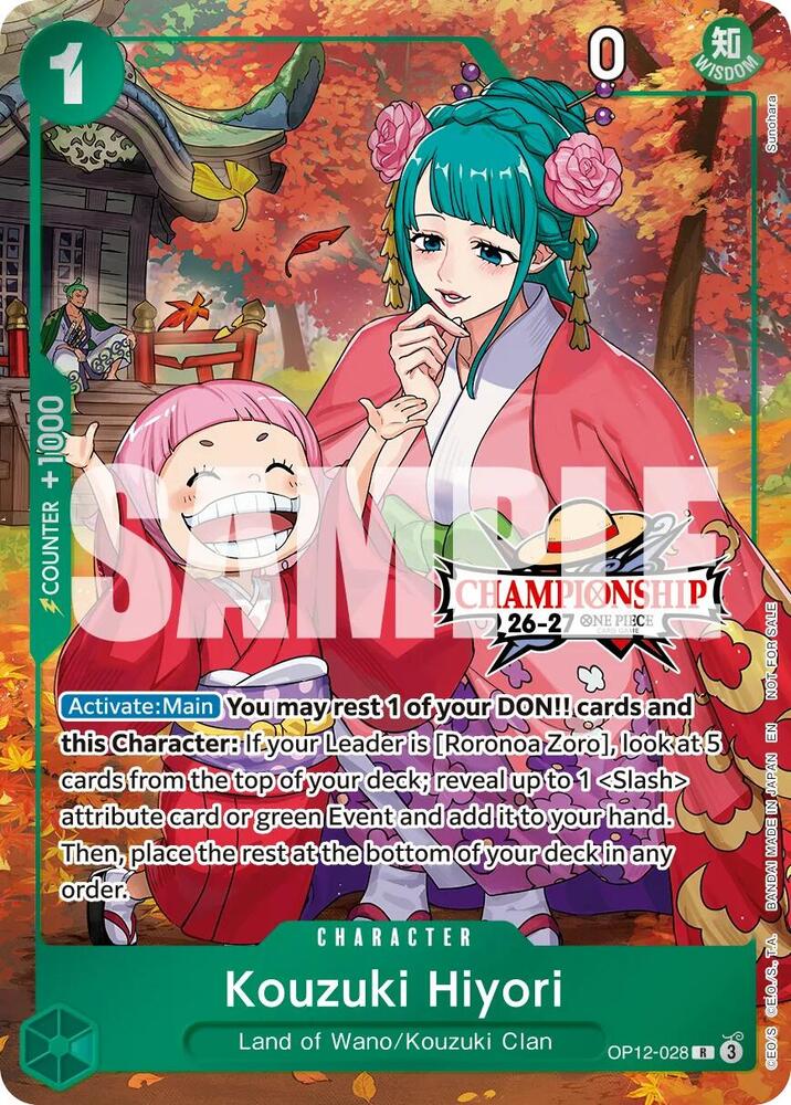 Kouzuki Hiyori (CS 26-27 Celebration Pack) OP12-028 card from One Piece Promotion Cards