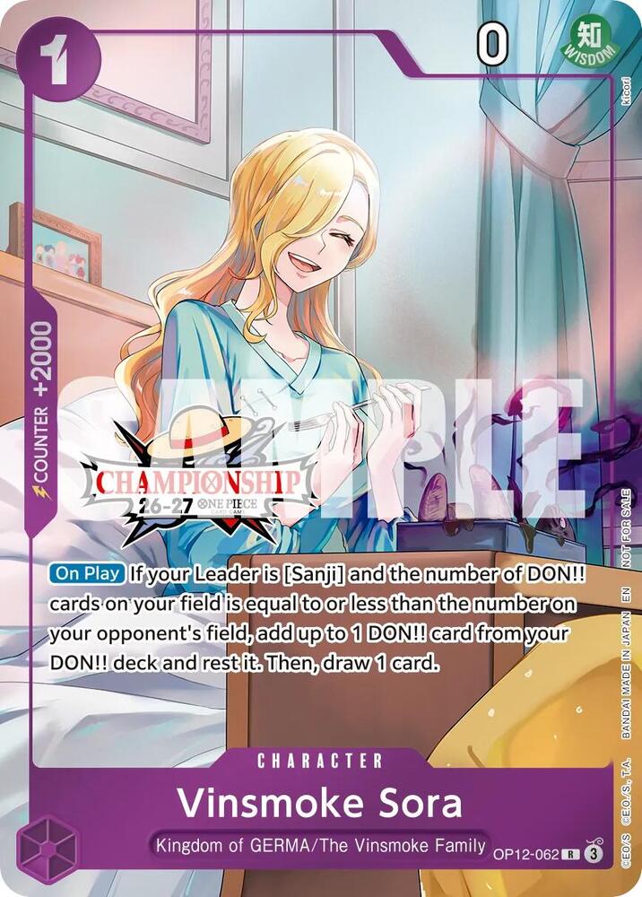 Vinsmoke Sora (CS 26-27 Celebration Pack) OP12-062 card from One Piece Promotion Cards
