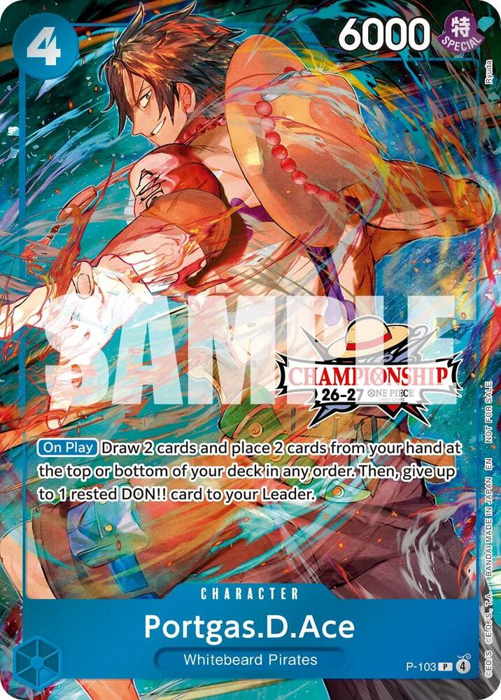 Portgas.D.Ace (CS 26-27 Celebration Pack) P-103 card from One Piece Promotion Cards