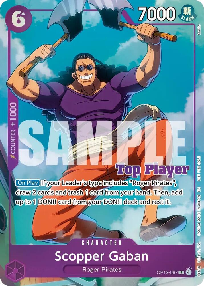 Scopper Gaban (CS 26-27 Top Player Pack Vol. 1) OP13-067 card from One Piece Promotion Cards