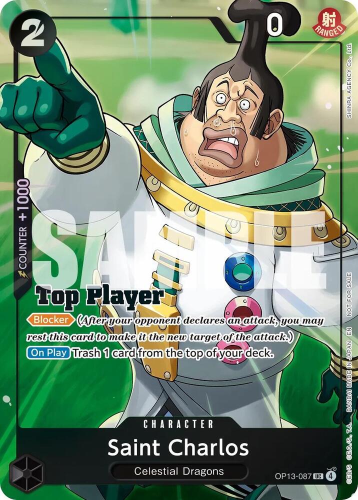 Saint Charlos (CS 26-27 Top Player Pack Vol. 1) OP13-087 card from One Piece Promotion Cards