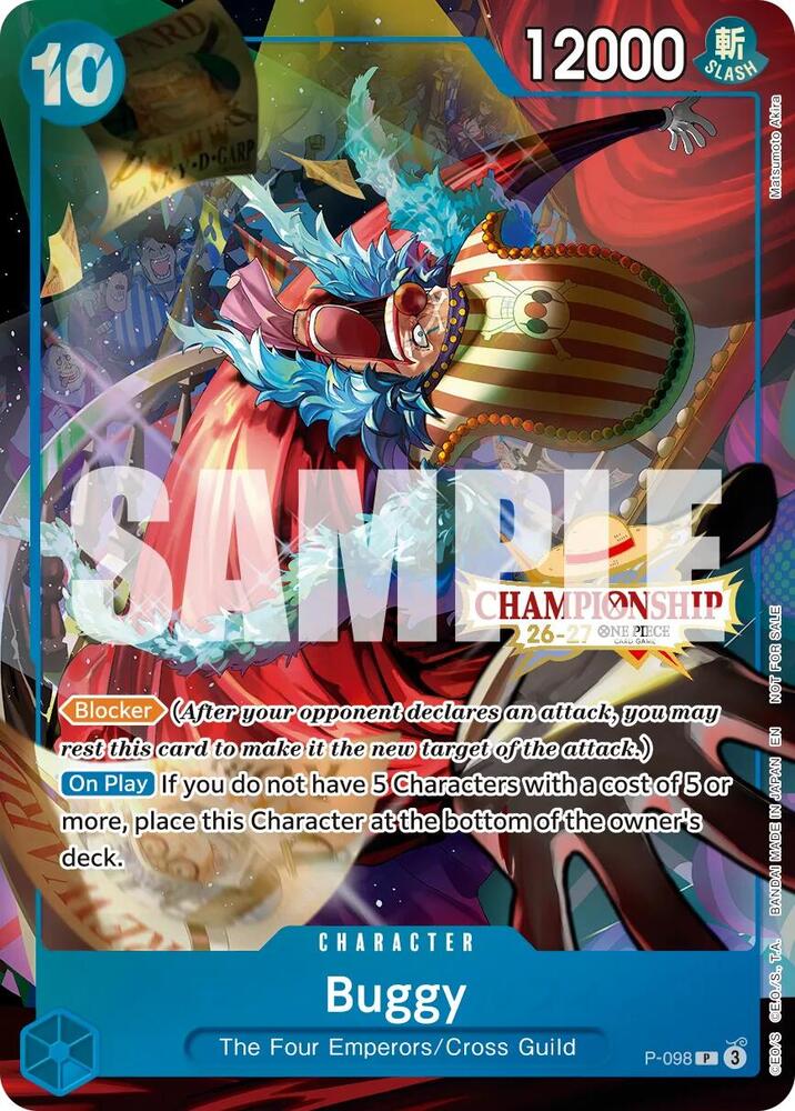 Buggy (CS 26-27 Event Pack Finalist Ver.) P-098 card from One Piece Promotion Cards