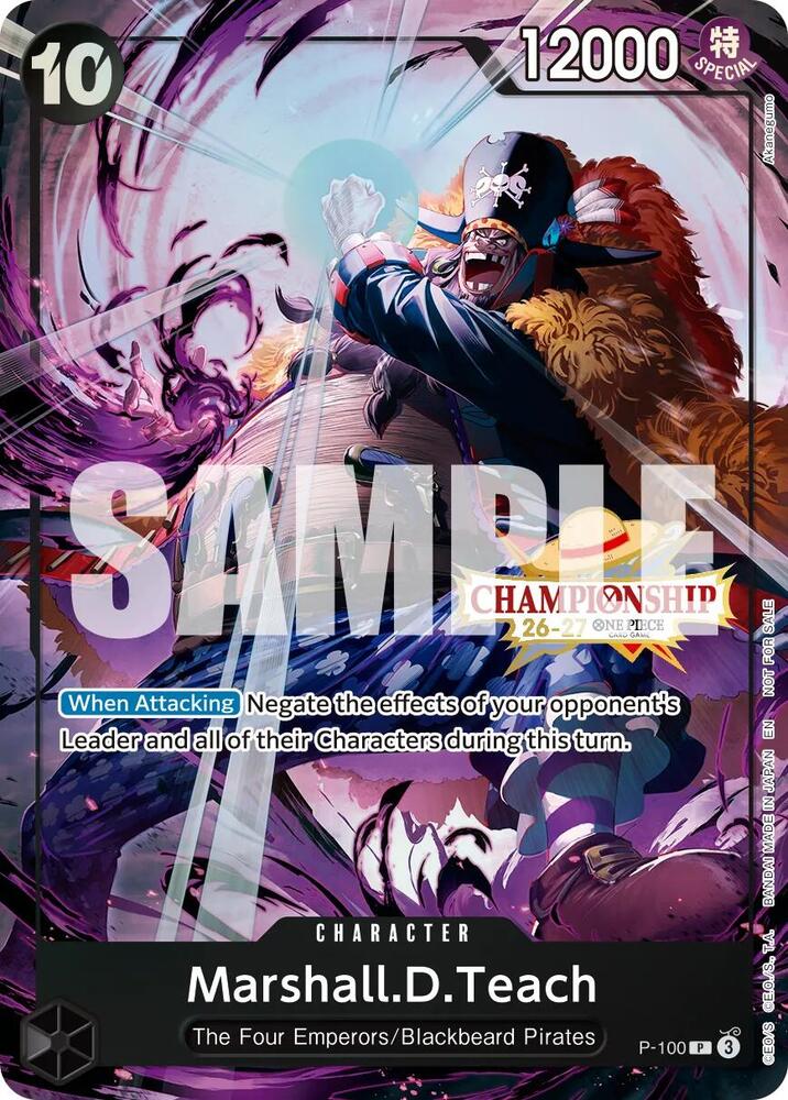 Marshall.D.Teach (CS 26-27 Event Pack Finalist Ver.) P-100 card from One Piece Promotion Cards