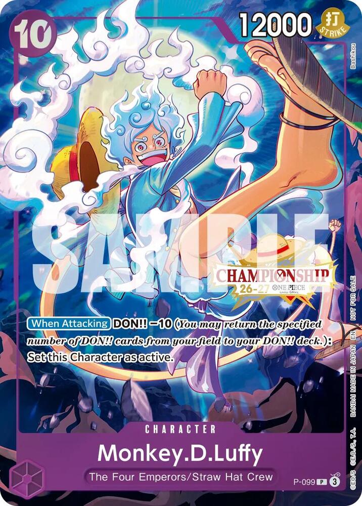 Monkey.D.Luffy (CS 26-27 Event Pack Finalist Ver.) P-099 card from One Piece Promotion Cards